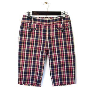 Anthropologie Elevenses Plaid Bermuda Shorts Size 0